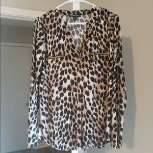 INC animal print top